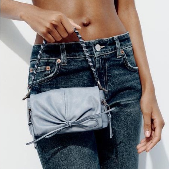 ZARA NWT HANDBAG WITH BOW REF 6506/410 - Picture 1 of 13